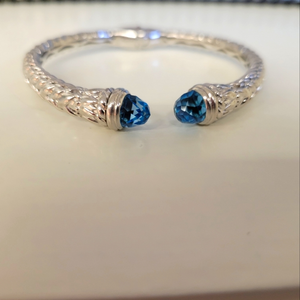 Blue topaz cuff bracelet